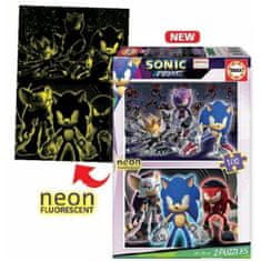 NEW Komplet 2 puzzle sestavljank Educa Neon Sonic 100 Kosi