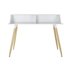 DKD Home Decor Pisalna miza DKD Home Decor Natural MDF White (120 x 60 x 92 cm)