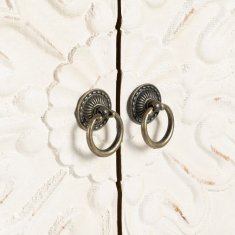 BigBuy Omara SHABBY CHIC 64 x 37 x 86 cm Naravni les Bela