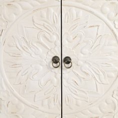 BigBuy Omara SHABBY CHIC 64 x 37 x 86 cm Naravni les Bela