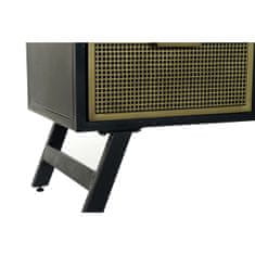 DKD Home Decor TV pohištvo DKD Home Decor Black Metal Golden (125 x 41 x 62 cm)