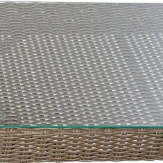 DKD Home Decor Garnitura mize s 3 fotelji DKD Home Decor MB-166666 137 x 66 x 70,5 cm kristalni les umetni ratan jeklo (4 kosi)