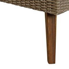 DKD Home Decor Garnitura mize s 3 fotelji DKD Home Decor MB-166666 137 x 66 x 70,5 cm kristalni les umetni ratan jeklo (4 kosi)