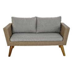 DKD Home Decor Garnitura mize s 3 fotelji DKD Home Decor MB-166666 137 x 66 x 70,5 cm kristalni les umetni ratan jeklo (4 kosi)