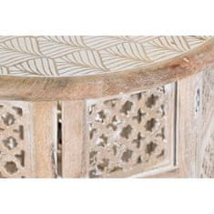 DKD Home Decor Stranska mizica DKD Home Decor Bela rjava Mango les 53 x 53 x 53 cm