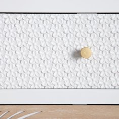 BigBuy Bivak MISS DAISY Naravni bor Bela 80 x 40 x 80 cm