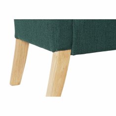 BigBuy Klop DKD Home Decor 8424001795512 Naravni les Poliester Zelena (130 x 44 x 69 cm)