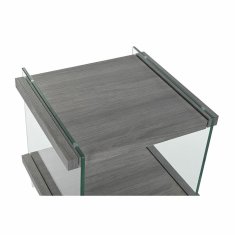 DKD Home Decor Nočna omarica DKD Home Decor Crystal MDF kaljeno steklo (50 x 50 x 49 cm)