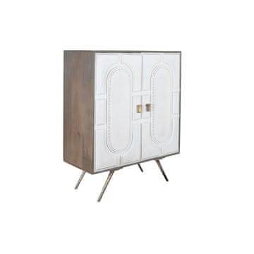 DKD Home Decor Bivak DKD Home Decor Grey Golden White Brass Mango les (93 x 41 x 114 cm)