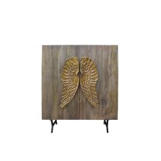 DKD Home Decor Bivak DKD Home Decor Golden Brown Mango les (100 x 45 x 120 cm)