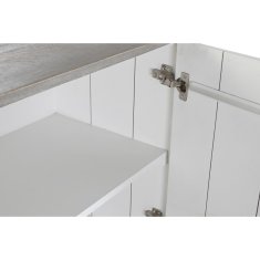 DKD Home Decor Bivak DKD Home Decor Siva zlata kovina Bela mangov les (152 x 43 x 84 cm)