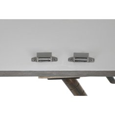 DKD Home Decor Bivak DKD Home Decor Siva zlata kovina Bela mangov les (152 x 43 x 84 cm)