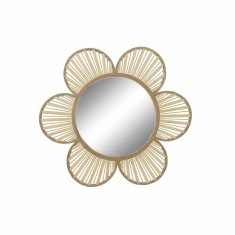 DKD Home Decor Stensko ogledalo DKD Home Decor Flower Natural Brown 100 x 3 x 100 cm Bamboo Bali