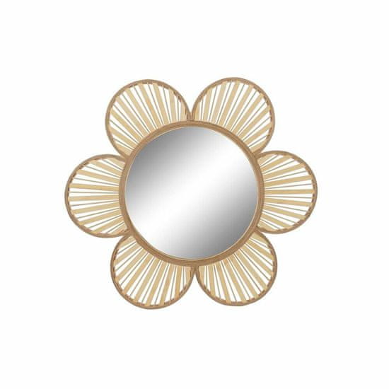 DKD Home Decor Stensko ogledalo DKD Home Decor Flower Natural Brown 100 x 3 x 100 cm Bamboo Bali
