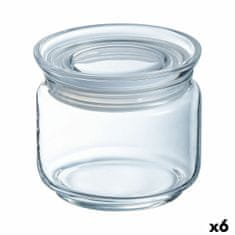 NEW Kozarec za shranjevanje Luminarc Pav Prozorno Silikon Steklo (500 ml) (6 kosov)