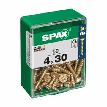 BigBuy Škatla z vijaki SPAX Vijak za les z ravno glavo (4 x 30 mm) (4,0 x 30 mm)