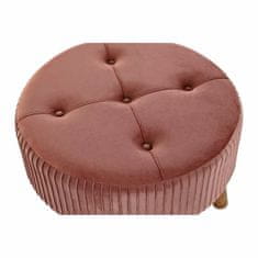 DKD Home Decor Naslon za noge DKD Home Decor Naravni les, žamet svetlo roza (61 x 61 x 38 cm)