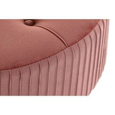 DKD Home Decor Naslon za noge DKD Home Decor Naravni les, žamet svetlo roza (61 x 61 x 38 cm)