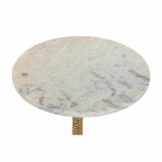 DKD Home Decor Stranska mizica DKD Home Decor Bela Zlata Aluminij Marmor 40 x 40 x 61 cm