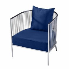 DKD Home Decor Fotelj DKD Home Decor Poliester Steel Navy Blue (66 x 69 x 70 cm)