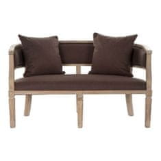 DKD Home Decor Kavč DKD Home Decor Rjava platnena guma les Tradicionalni (122 x 69 x 72 cm)