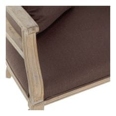 DKD Home Decor Kavč DKD Home Decor Rjava platnena guma les Tradicionalni (122 x 69 x 72 cm)