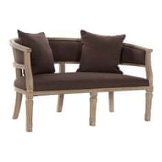 DKD Home Decor Kavč DKD Home Decor Rjava platnena guma les Tradicionalni (122 x 69 x 72 cm)