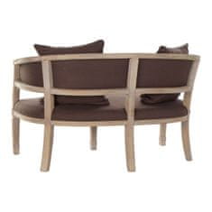 DKD Home Decor Kavč DKD Home Decor Rjava platnena guma les Tradicionalni (122 x 69 x 72 cm)