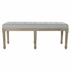 DKD Home Decor Klop DKD Home Decor Naravni poliester Lanena guma les Temno siva (122 x 41 x 46 cm)