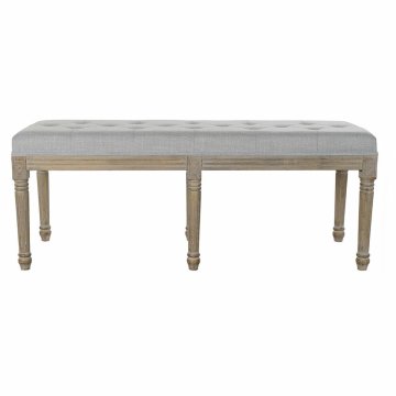 DKD Home Decor Klop DKD Home Decor Svetlo siva Les Naravni kavčuk Gumijasti les 122 x 41 x 48 cm
