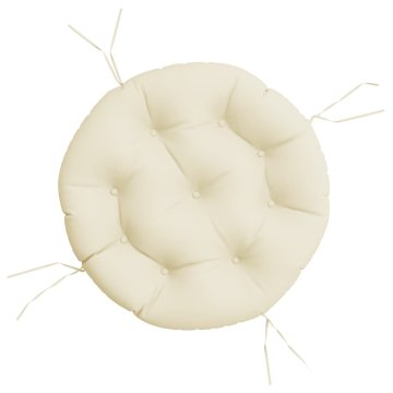 Vidaxl Okrogla blazina krem Ø 60 x 11 cm oxford tkanina