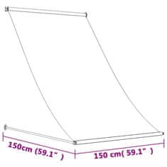 Vidaxl Zložljiva tenda antracit 150x150 cm tkanina in jeklo