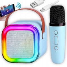 Hitelektro Aku. 1500mAh karaoke bluetooth zvočnik + mikrofon LED RGB