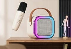 Hitelektro Aku. 1500mAh karaoke bluetooth zvočnik + mikrofon LED RGB