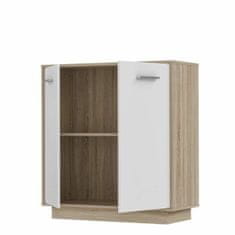 BigBuy Pohištvo za shranjevanje Naravni les Bela (88,9 x 34,2 x 88,1 cm)