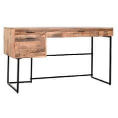DKD Home Decor Pisalna miza DKD Home Decor Črna naravna kovina Mango les 150 x 60 x 85 cm
