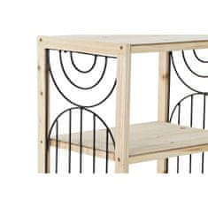 DKD Home Decor Police DKD Home Decor Natural Black Metal Wood 4 police (40 x 28 x 80 cm)