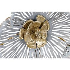 DKD Home Decor Konzola DKD Home Decor Zrcalo Grey Golden Metal Flowers (15,6 x 46,4 x 80 cm)