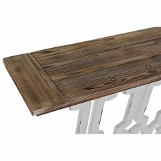 DKD Home Decor Konzola DKD Home Decor 8424001793600 142 x 30 x 83 cm jelka naravna bela MDF les