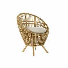 DKD Home Decor Fotelj DKD Home Decor 8424001750092 Natural Cotton White Rattan (74 x 67 x 85 cm)
