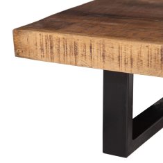 BigBuy Bivak AVA Naravni črni les Železo 140 x 40 x 46 cm