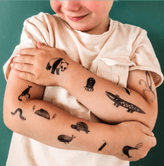 NUUKK veganski otroški tatuji, krokodil in prijatelji (811)