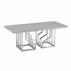DKD Home Decor Sredinska miza DKD Home Decor Bela srebrna kristalna jeklena 120 x 60 x 40 cm