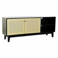 DKD Home Decor TV pohištvo DKD Home Decor Black Fir Rattan (160 x 65 x 38 cm)