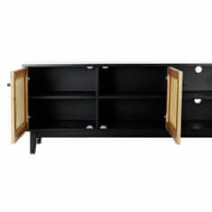 DKD Home Decor TV pohištvo DKD Home Decor Black Fir Rattan (160 x 65 x 38 cm)
