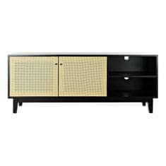 DKD Home Decor TV pohištvo DKD Home Decor Black Fir Rattan (160 x 65 x 38 cm)