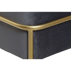 BigBuy Klop DKD Home Decor Penasta siva zlata kovina Poliester žamet MDF les (80 x 80 x 47 cm)