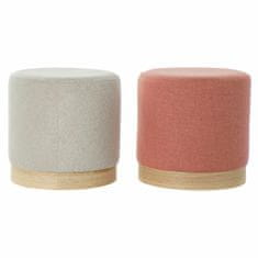 DKD Home Decor Naslon za noge DKD Home Decor 8424001837052 Scandi Natural Grey Terracotta 40 x 40 x 40 cm (2 enoti)