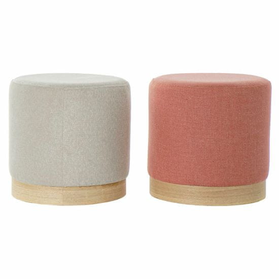 DKD Home Decor Naslon za noge DKD Home Decor 8424001837052 Scandi Natural Grey Terracotta 40 x 40 x 40 cm (2 enoti)