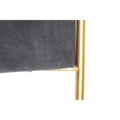 BigBuy Klop DKD Home Decor Penasta siva zlata kovina Poliester žamet MDF les (80 x 80 x 47 cm)